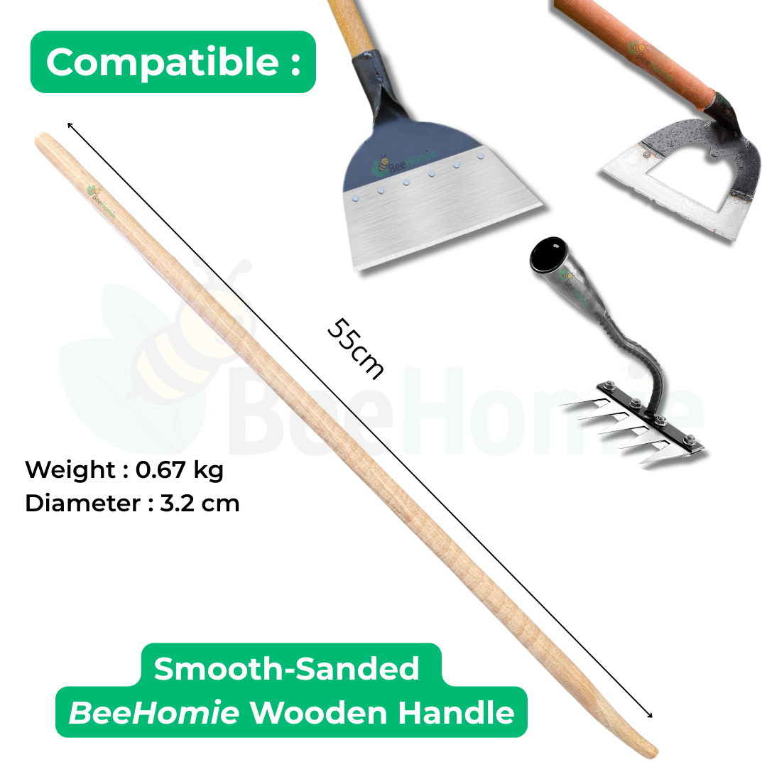 Handle - Smooth-Sanded BeeHomie Wooden Handle