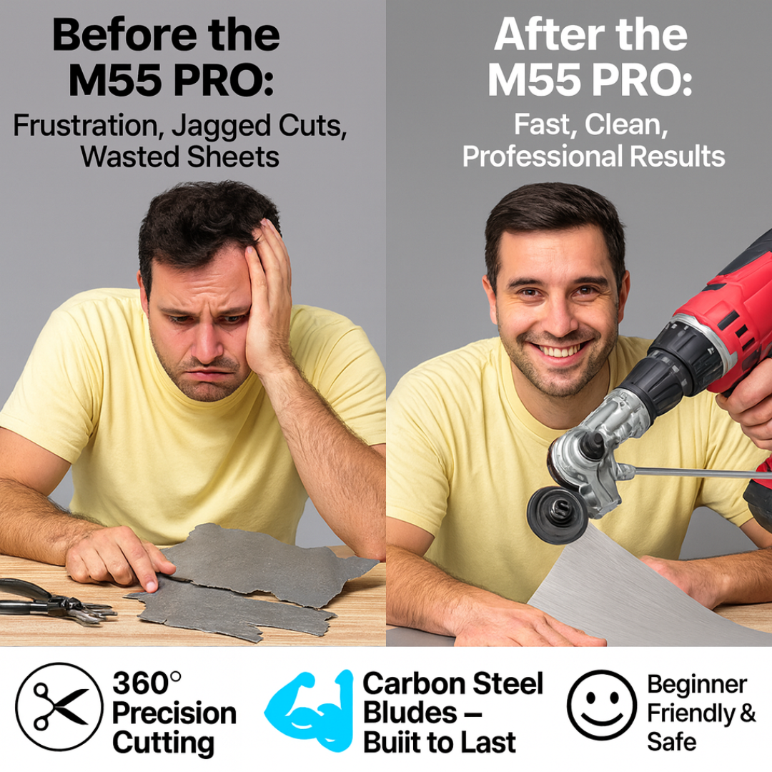 M55 PRO | The Drill-Powered Sheet Metal Shredder
