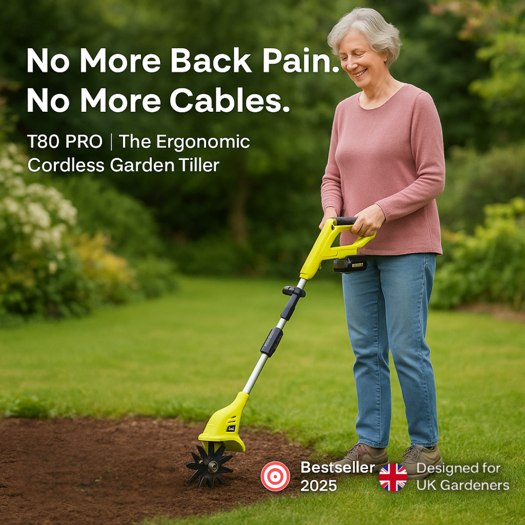 T80 PRO | The Ergonomic Cordless Garden Tiller