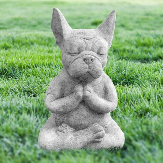 Jardioui Statue de chien position yoga