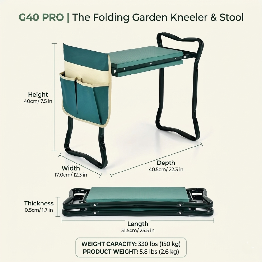 G40 PRO | The Folding Garden Kneeler & Stool