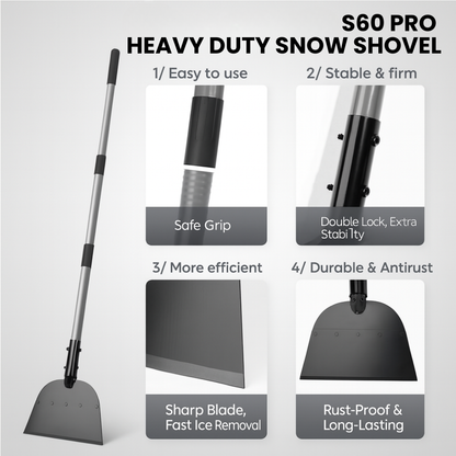 S60 PRO | Heavy Duty Snow Shovel