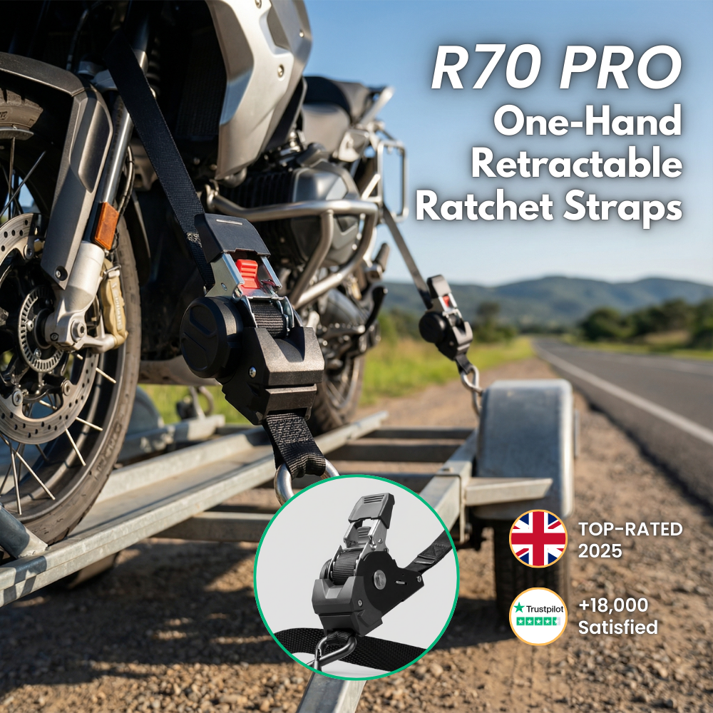 R70 PRO | One-Hand Retractable Ratchet Straps