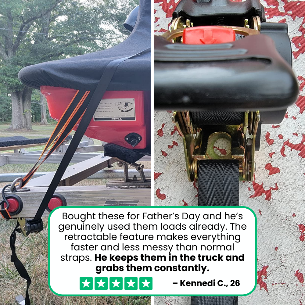 R70 PRO | One-Hand Retractable Ratchet Straps