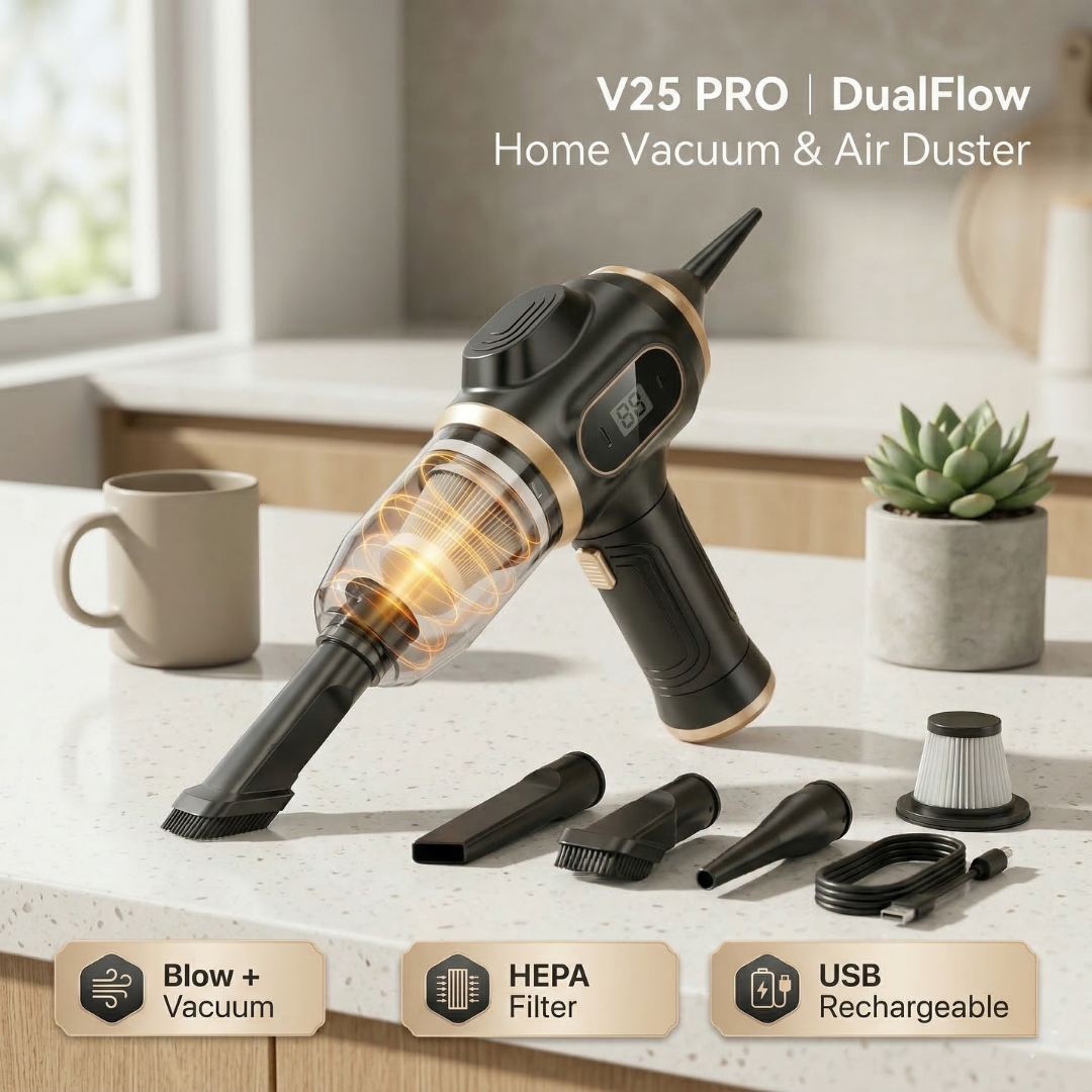 V25 PRO | DualFlow Home Vacuum & Air Duster