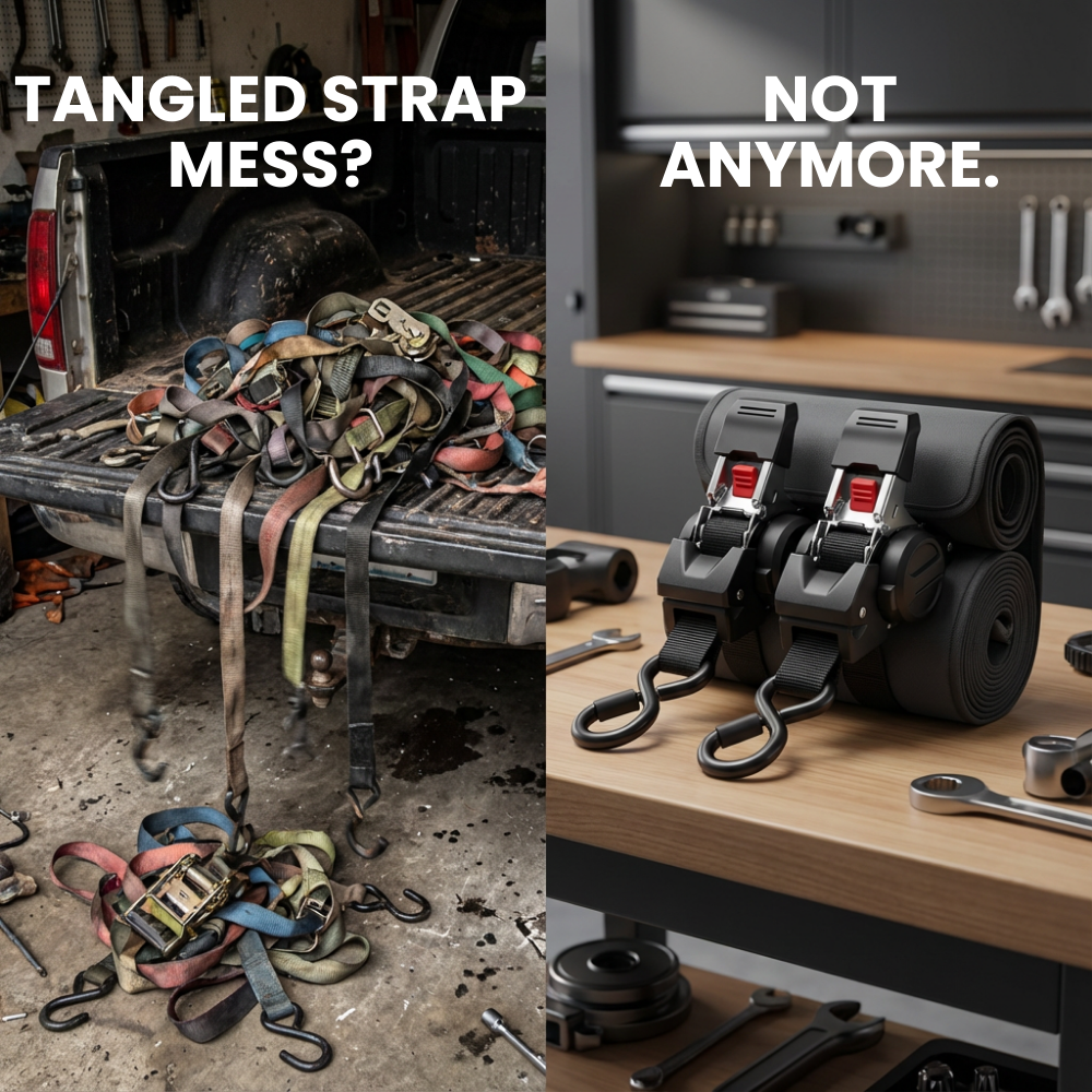 R70 PRO | One-Hand Retractable Ratchet Straps