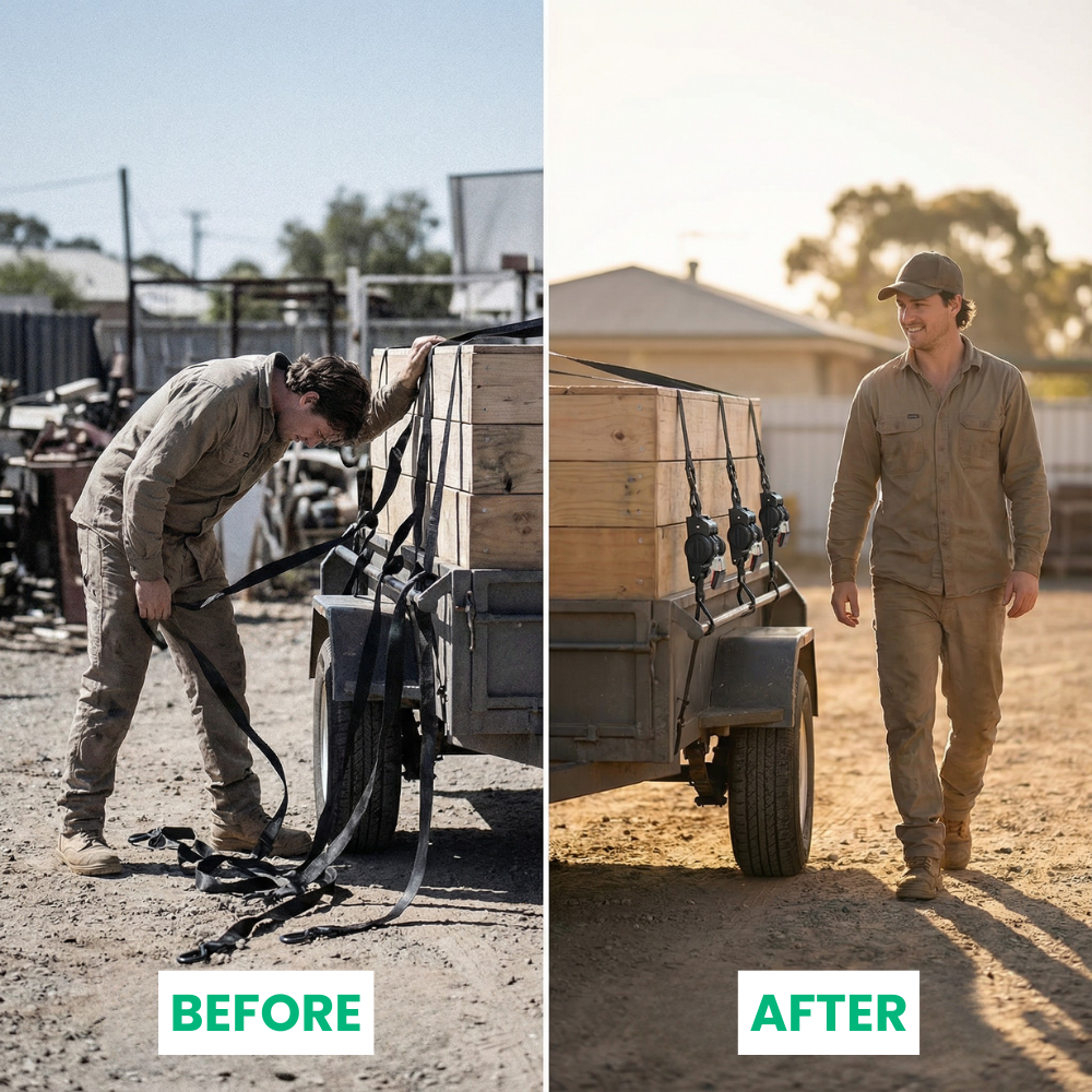 R70 PRO | One-Hand Retractable Ratchet Straps