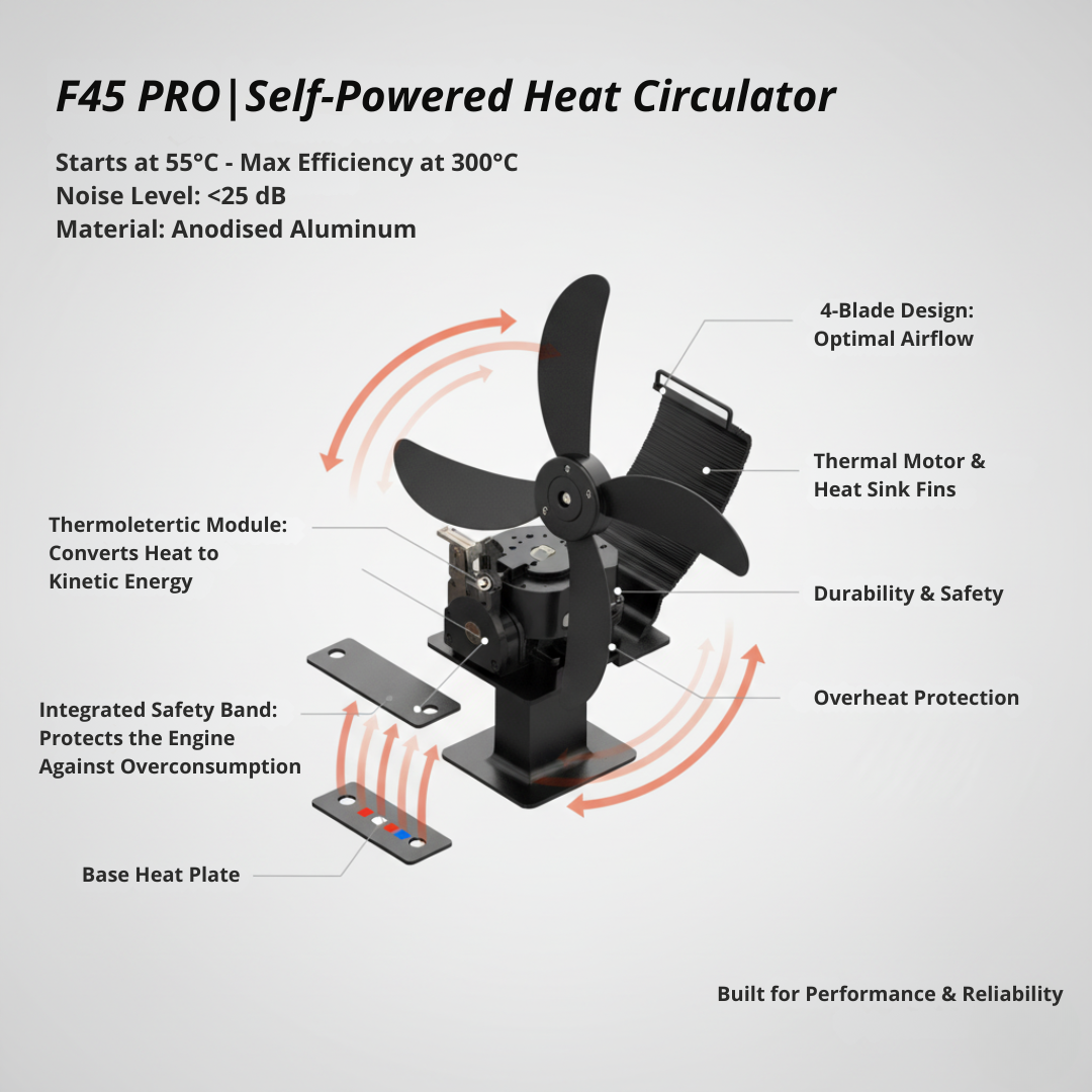F45 PRO | The Self-Powered Heat Circulator
