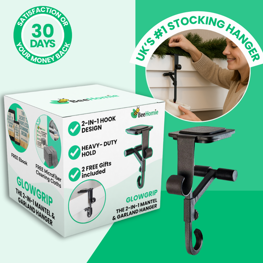 GlowGrip | The 2-in-1 Mantel & Garland Hanger