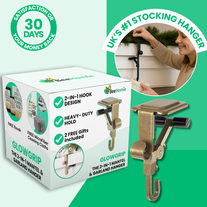 GlowGrip | The 2-in-1 Mantel & Garland Hanger