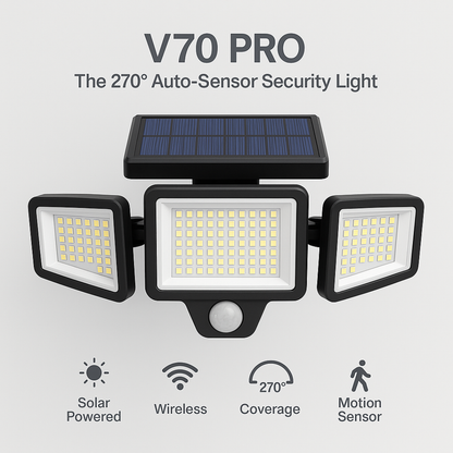 V70 PRO | The 270° Auto-Sensor Security Light