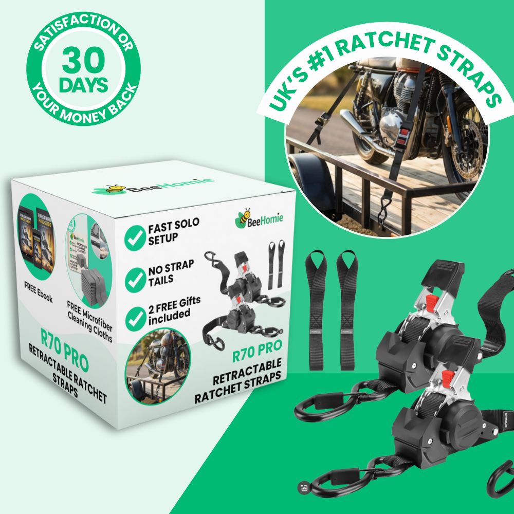 R70 PRO | One-Hand Retractable Ratchet Straps
