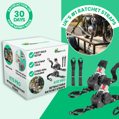 R70 PRO | One-Hand Retractable Ratchet Straps