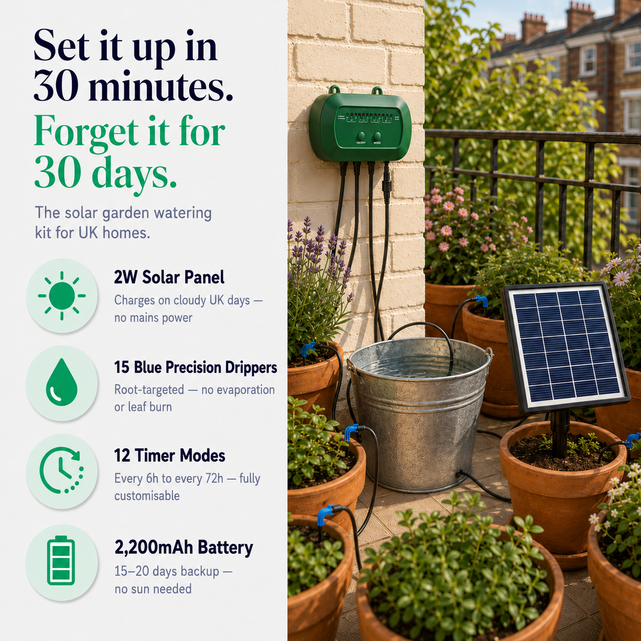 W60 PRO | The Solar Auto-Watering System