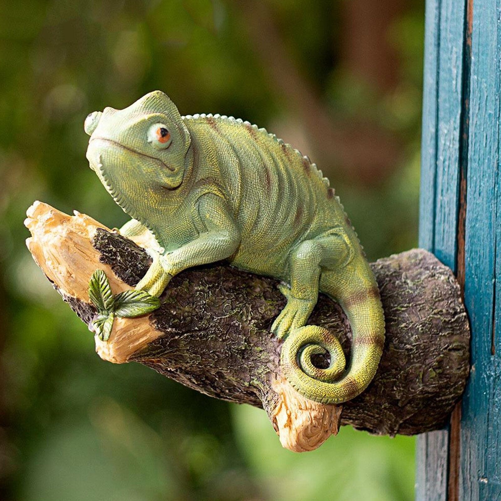 Jardioui Figurine de caméléon en résine sur l'arbre