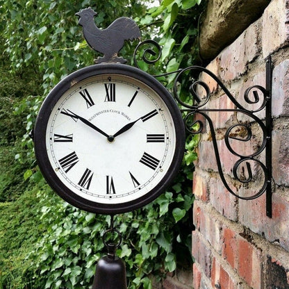 Jardioui Horloge murale extérieure de jardin