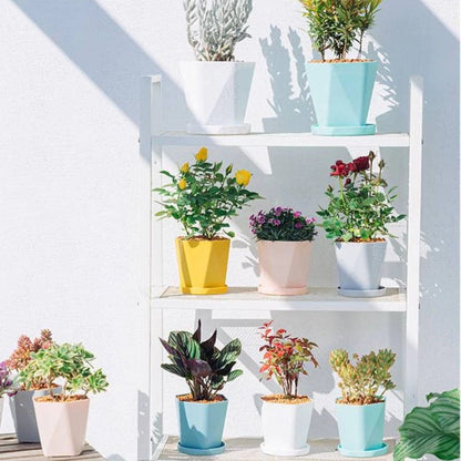 Jardioui S / Blanc Pots de fleurs moderne