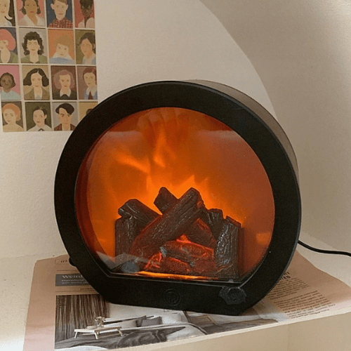 Jardioui Veilleuse LED cheminée chaleureuse
